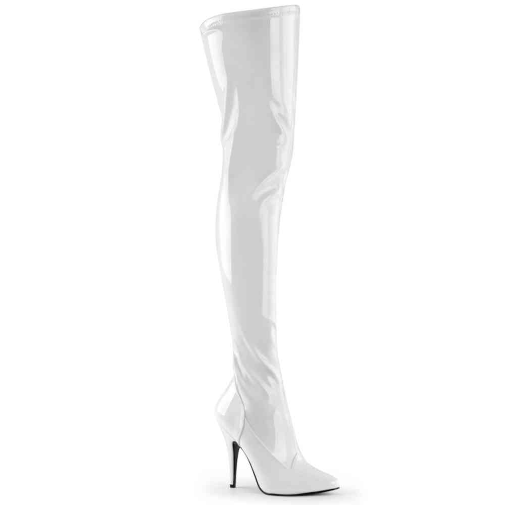 Pleaser Pleaser Overknee Boots SEDUCE3000 White | Attitude Pleaser Pleaser Overknee Boots SEDUCE3000 White | Attitude